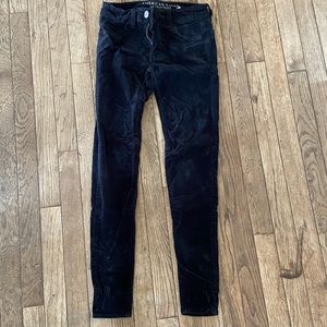 AEO suede black pants